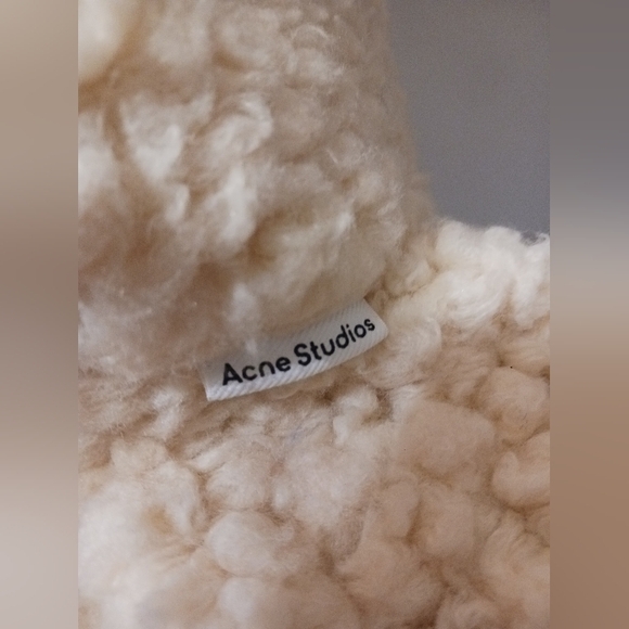 ACNE STUDIO FEDDA Teddy Ivory, Or Cream Jacket Size XS - Picture 5 of 16